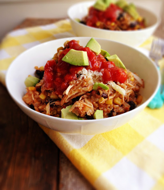 sweetsugarbean Turkey and Black Bean Slow Cooker Burrito Bowls