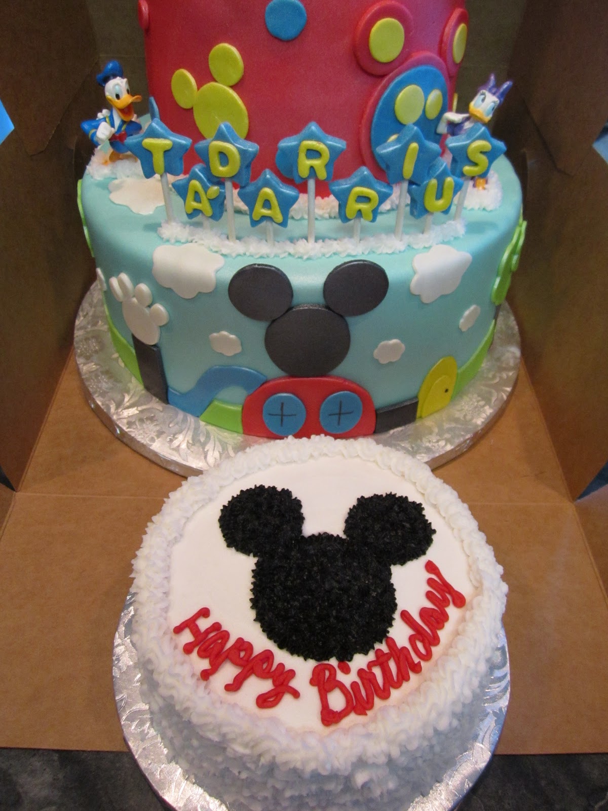 MyMoniCakes: Tiered Mickey Mouse Clubhouse Cake with Smash Cake