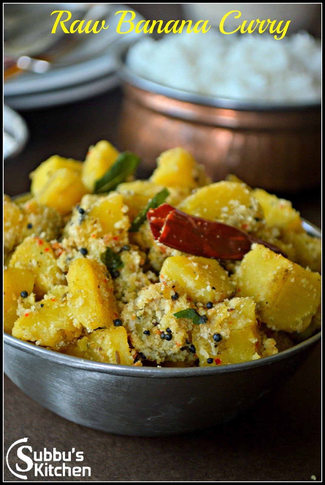Vazhakaai Poriyal | Raw Banana (Plantain) Curry Vazhakaai Poriyal | Raw Banana (Plantain) Curry