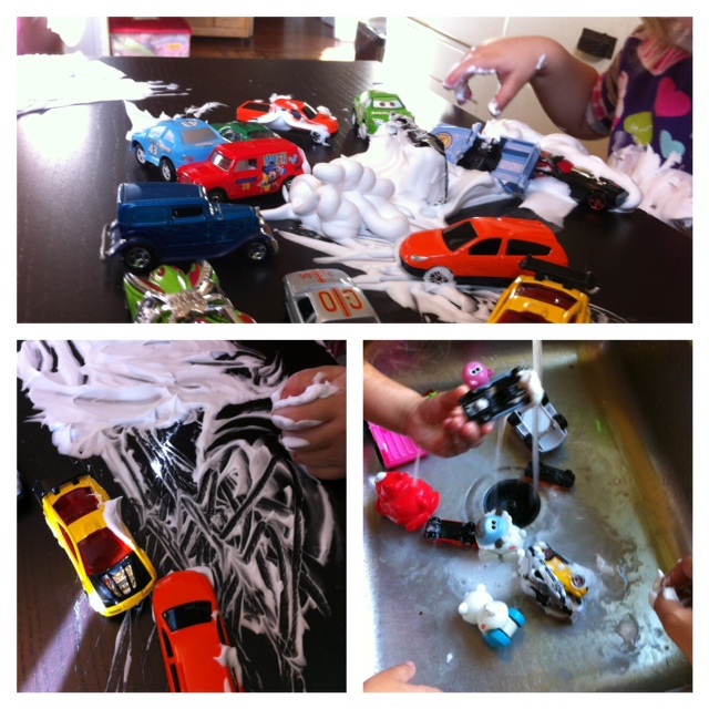 A Childhood List 43) Shaving Cream Car Wash