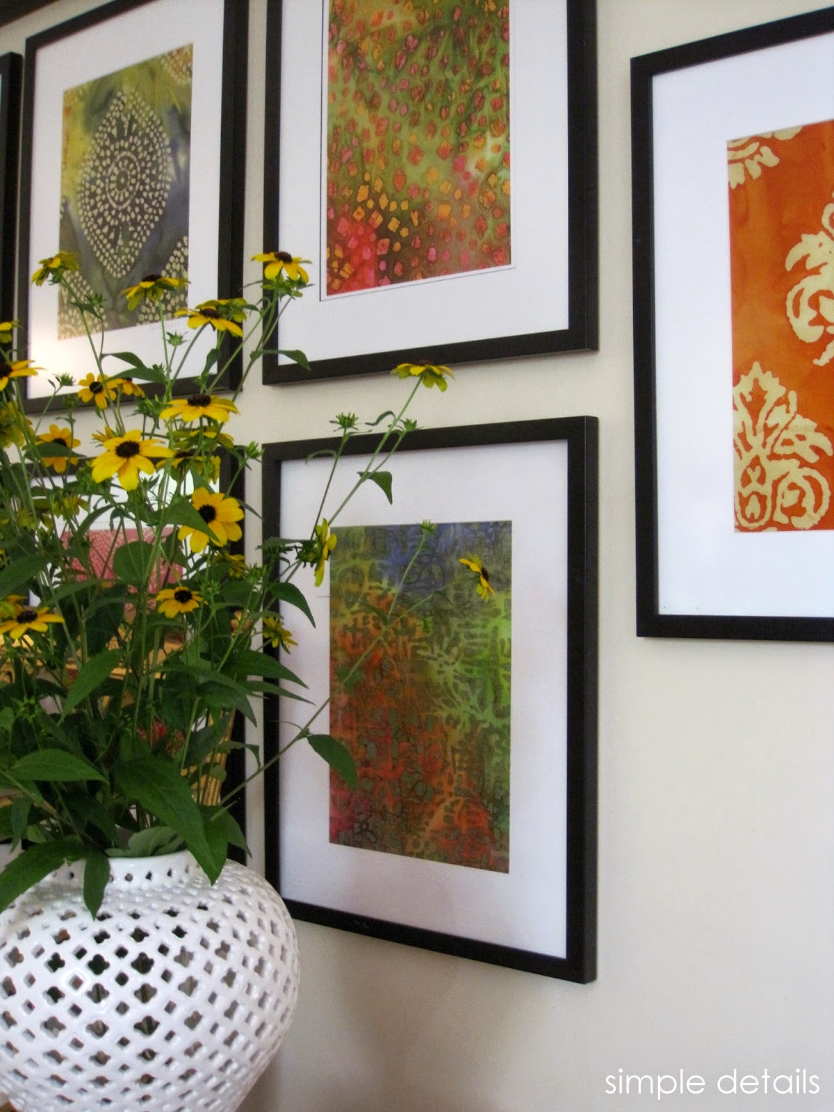 Simple Details diy framed batik fabric...