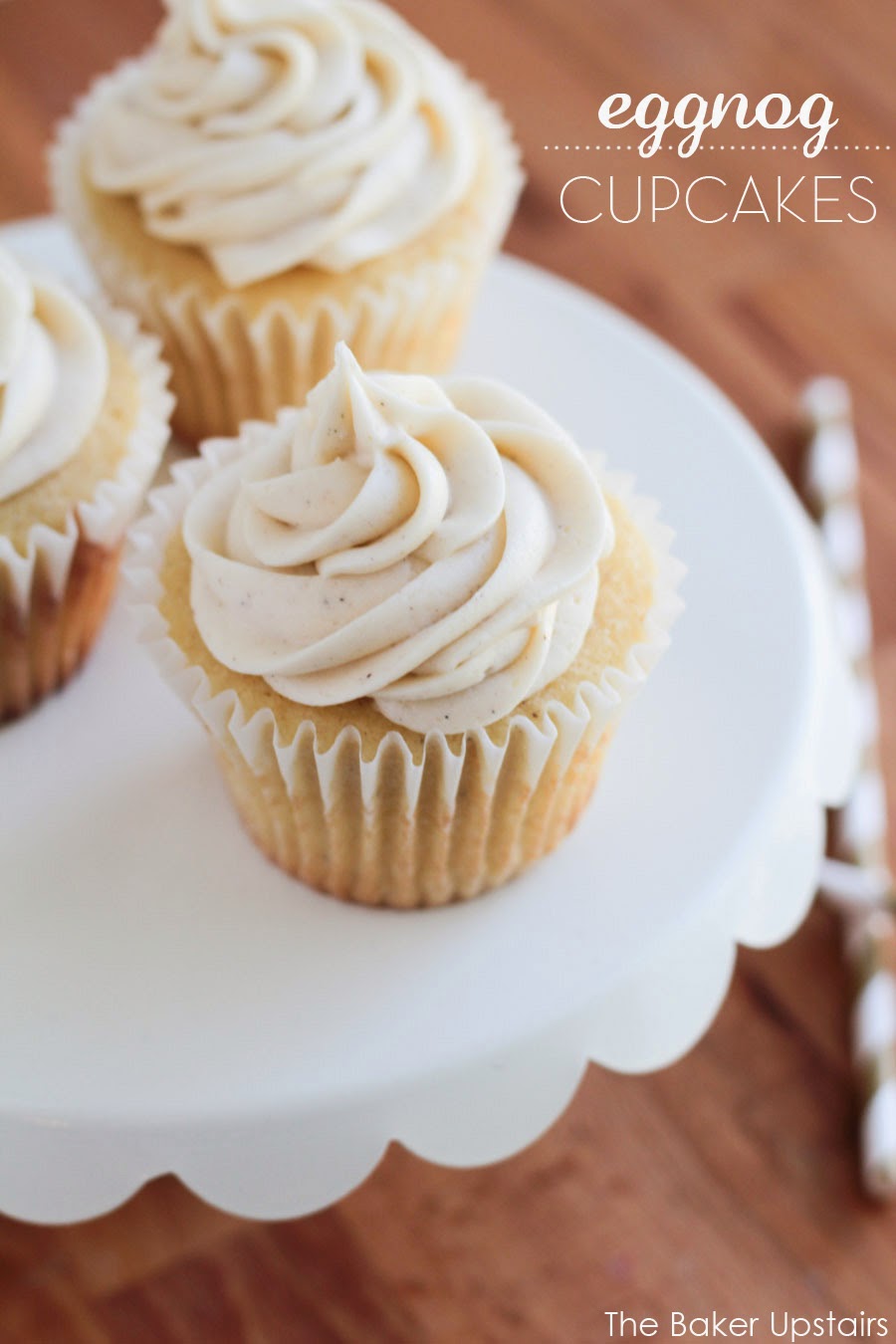 These deliciously sweet eggnog cupcakes are so light and fluffy, and are so easy to make! They have the perfect holiday flavor!