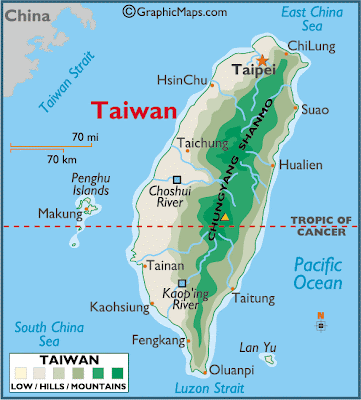 Taiwan Map Political Regional