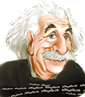 Albert Einstein is a caricature by Artmagenta