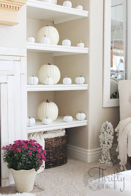 Fall decorating ideas for shelves