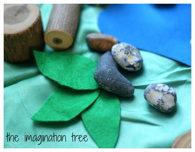 Natural materials for loose parts play