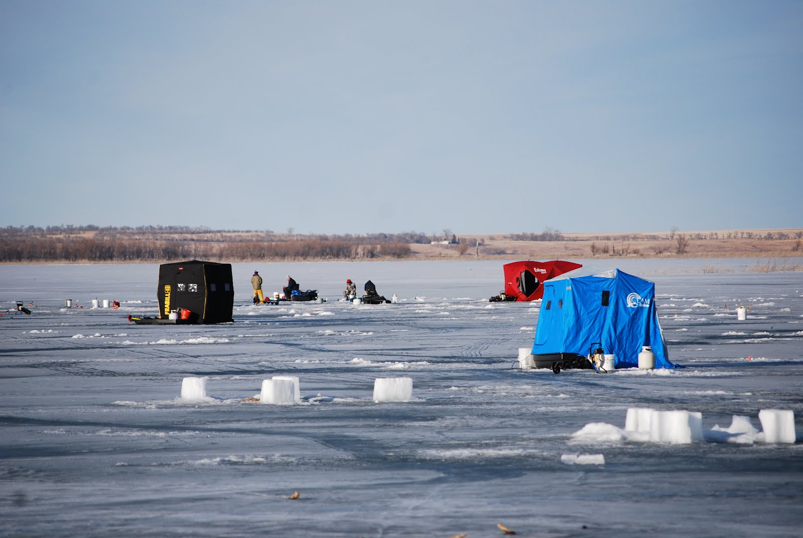 Life in Fort Yates, North Dakota Ice Fishing on the Missouri Ft Rice, ND