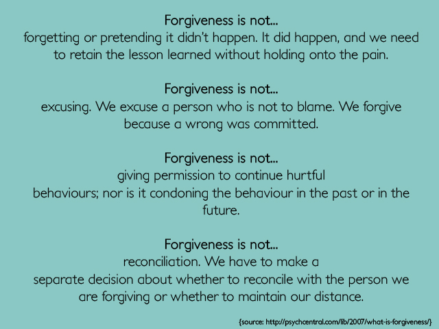 Essay about forgiveness and letting go