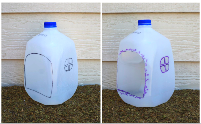 Home Confetti Milk Jug Fairy House