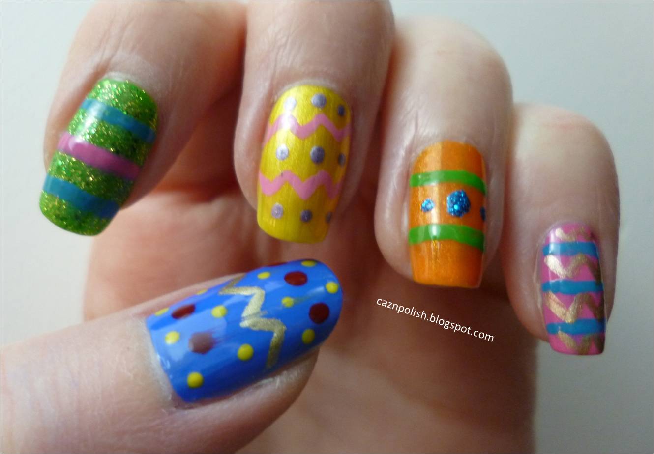 caz 'n' polish | Easter Egg Nail Art