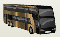 Autobús negro y dorado