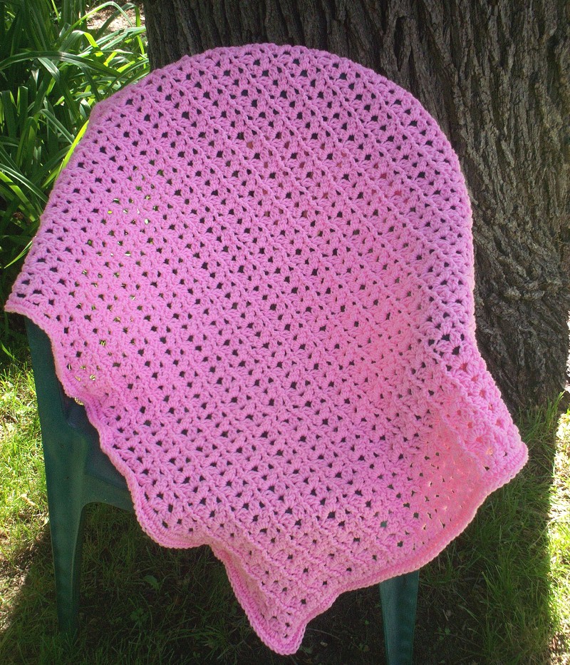 beautiful hand crocheted afghan blanket features a lacy stripe pattern ...