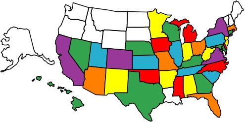 where ive been | States visited map, Us state map, Usa map