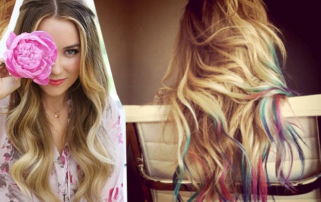 Lauren Conrad rainbow ombre hair ombre hair