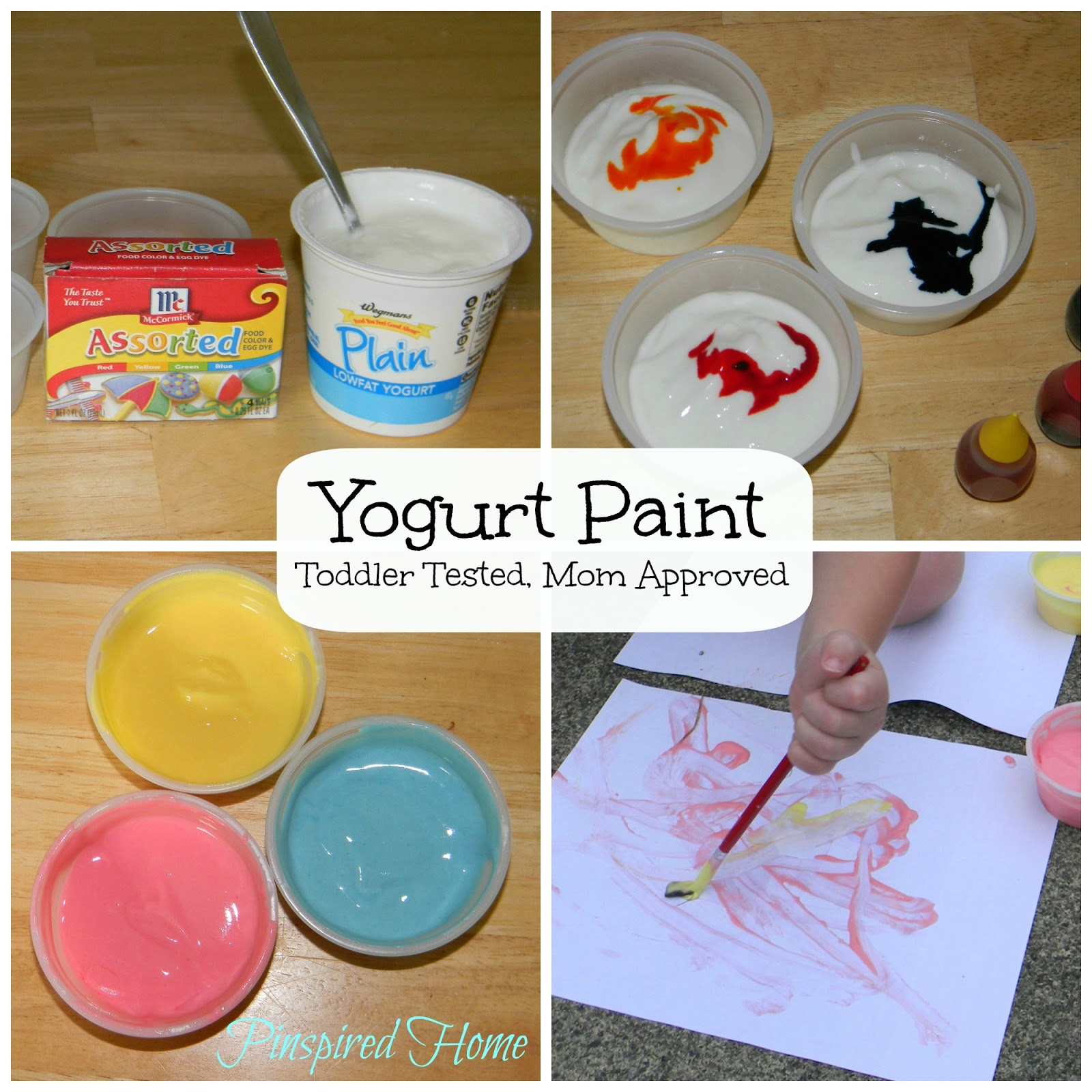 Pinspired Home Yogurt Paint Toddler Tested, Mom Approved