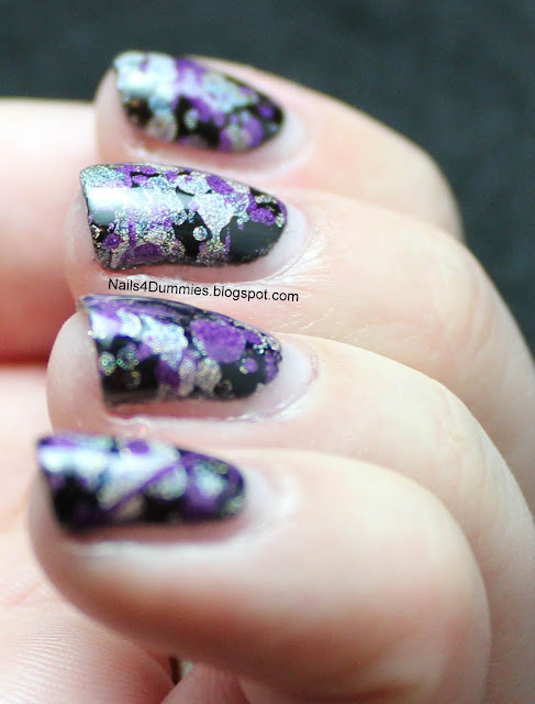 Nails4Dummies - Holographic Paint Splatter Nails