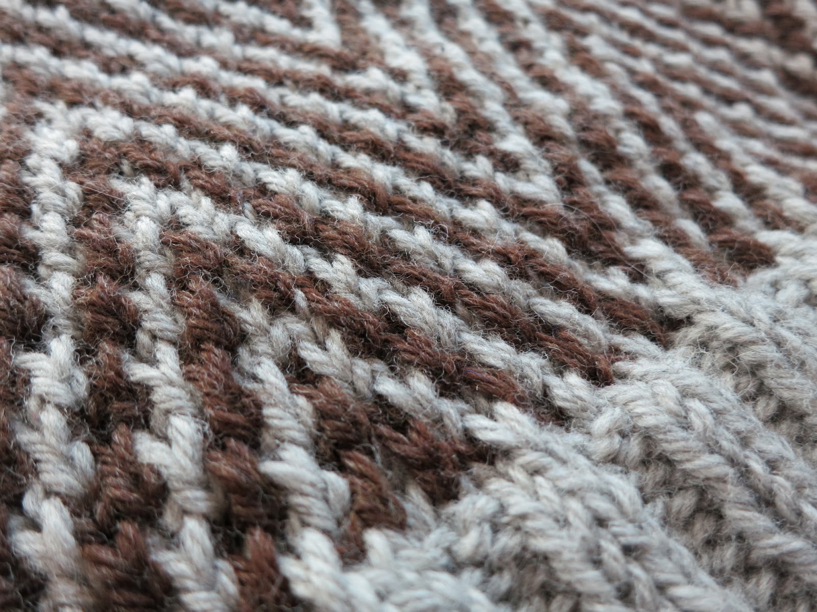 Chocolate a chuva: on mosaic knitting