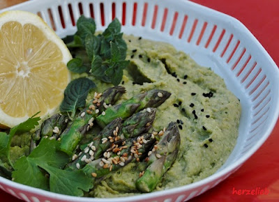 Spargel-Hummus - ein ganz schnelles Rezept