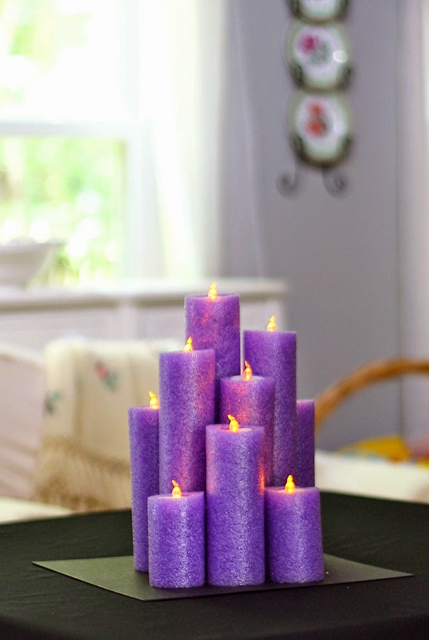 How To Make DIY Pool Noodle Candles Fun & Festive Decor