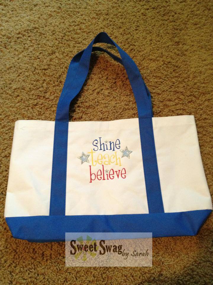 Sweet Swag By Sarah Teacher Appreciation Tote Bags