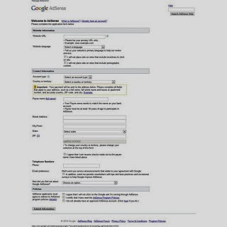 Cara Mendaftar Google Adsense Lewat Blogspot