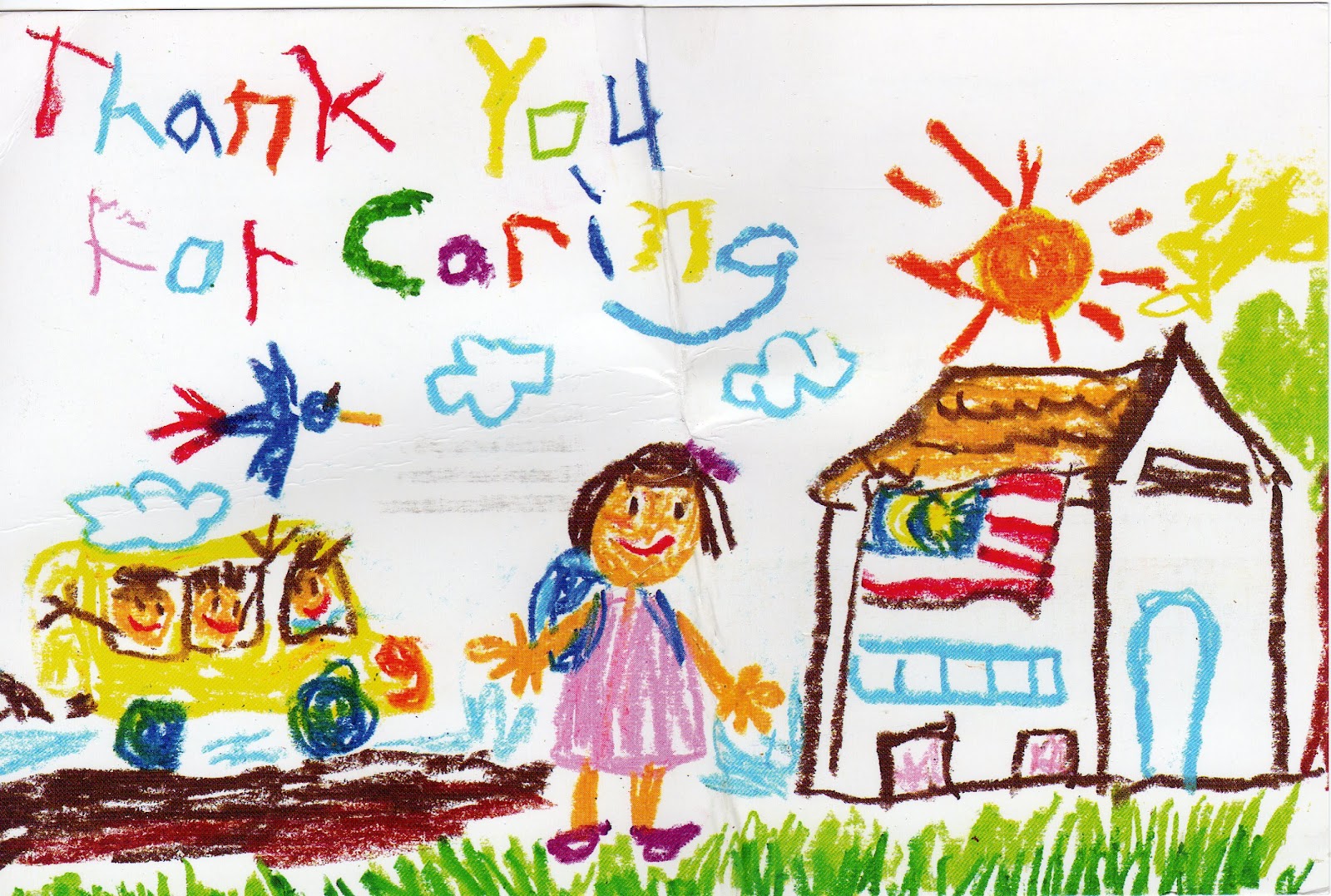 Postcards & Stamps Diary: Thank you card from Unicef