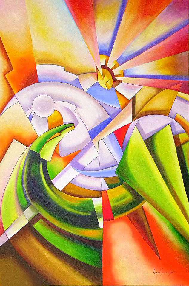 Oleo sobre tela abstrato