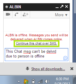 How to send Gmail chat msg via SMS : Intelligent Computing