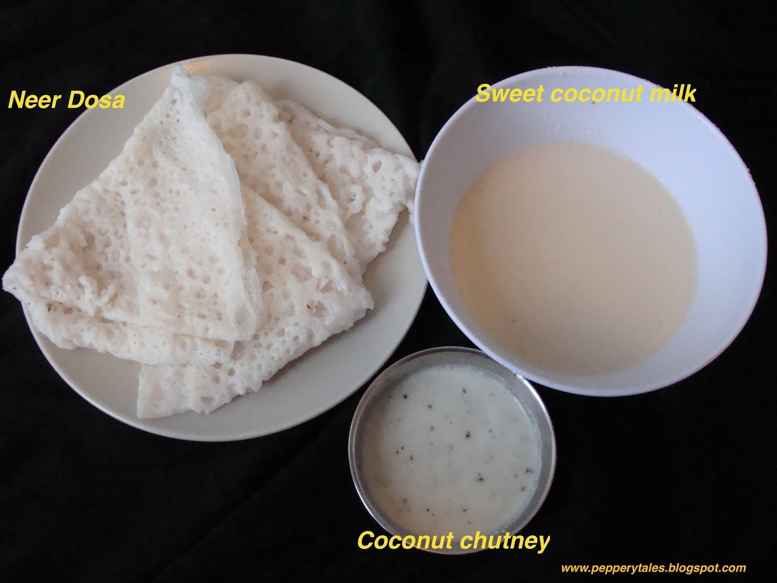 Peppery tales Krishna Janmashtami spread Neer dosa with sweet coconut milk and coconut chutney