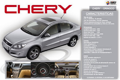 Haga click para ampliar y ver detalles del Chery Orinoco (A3). Haga click para ampliar y ver detalles del Chery Orinoco (A3).