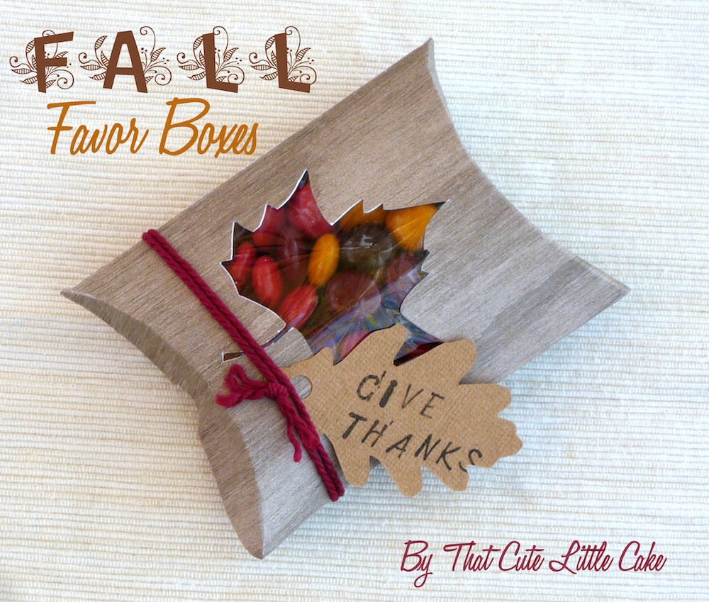 That Cute Little Cake {Craft} Fall Favor Boxes