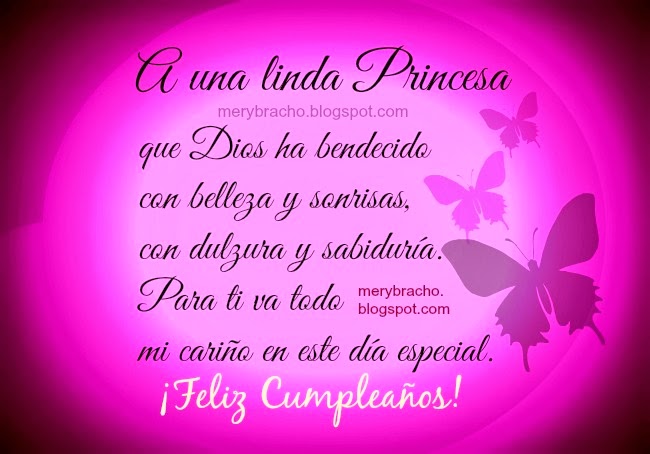 Buenas noches: imágenes , frases, mensajes Feliz Cumpleaños a una Linda Princesa | Entre Poemas, Vivencias y