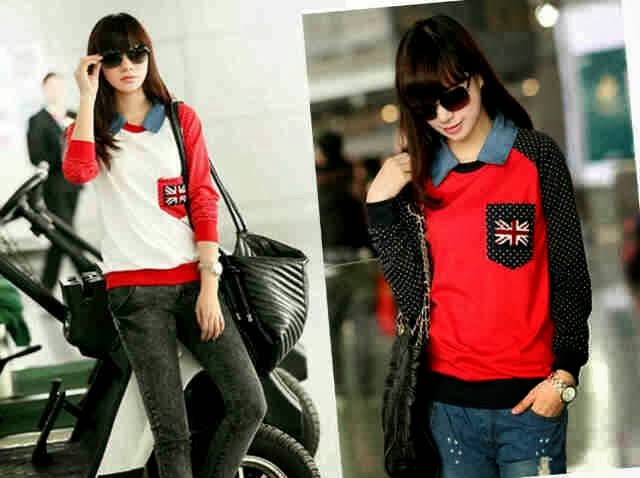 baju remaja keren jual kaos cewek pocket krah denim baju remaja keren jual kaos cewek pocket krah denim