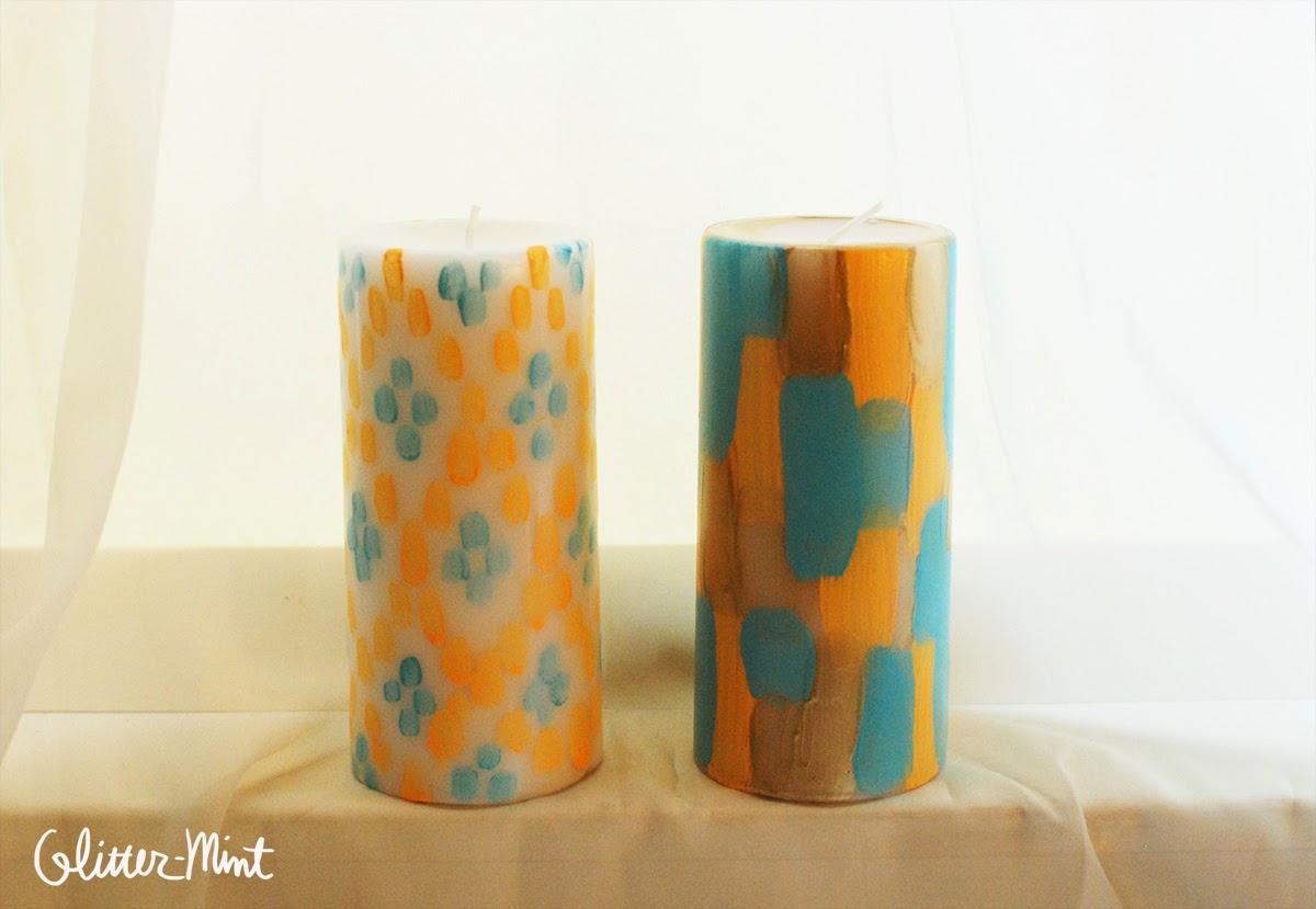 Gift Idea Painted Candles