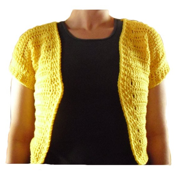 * Knit and Crochet Talker *: Short sleeve bolero Pattern