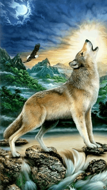 Hình nền 3D  Chó sói cực đẹp