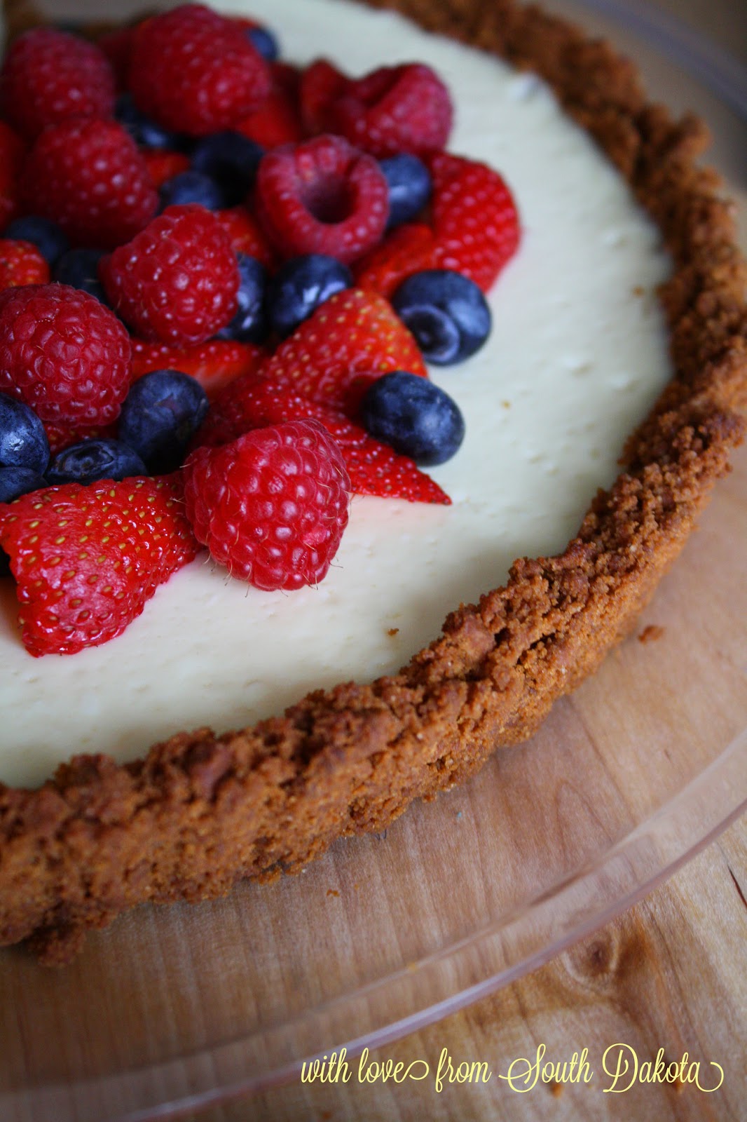 With Love from South Dakota Cheesecake Tart with Biscoff Cookie Crust
