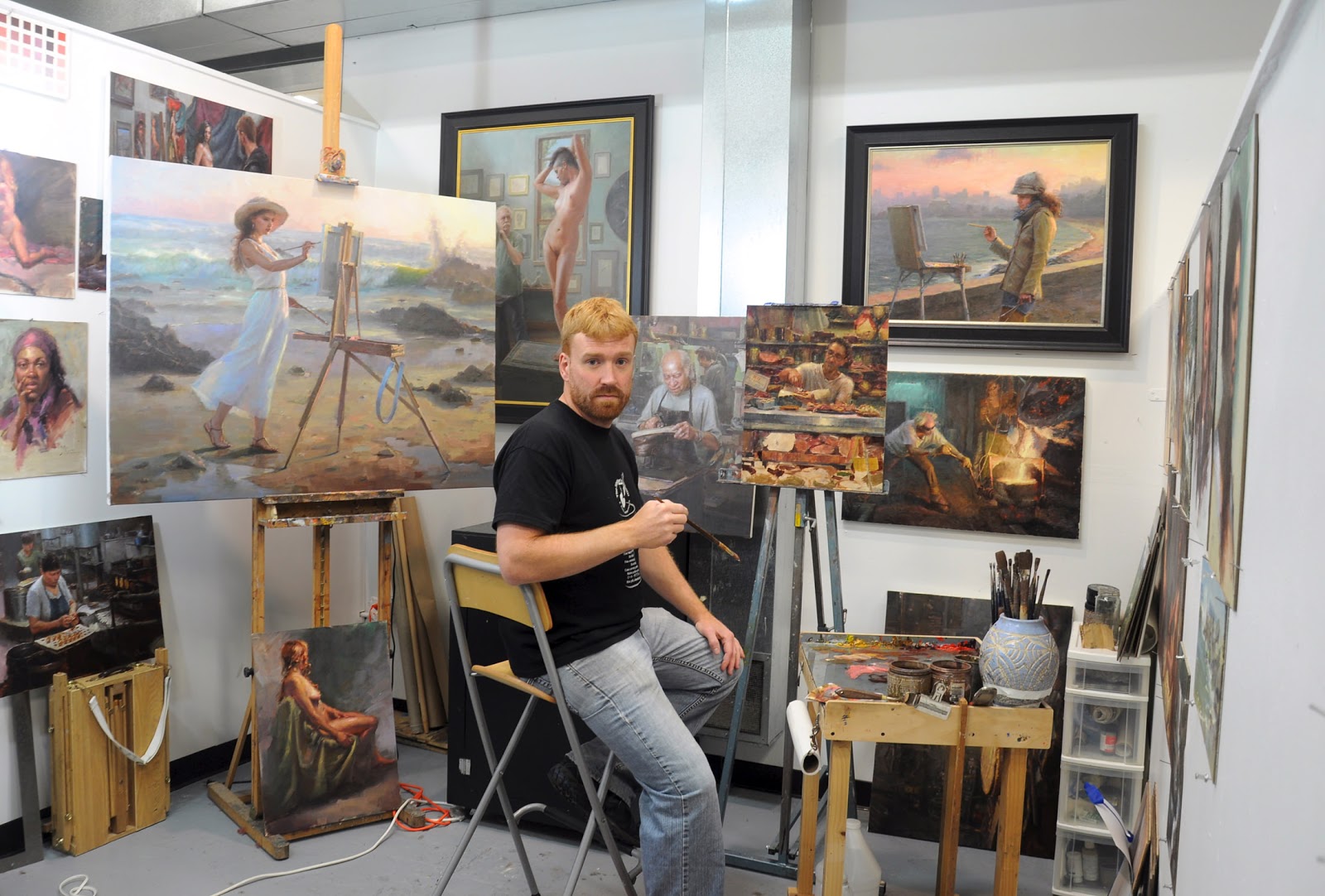 Jacob Dhein Modern Impressionist Figure/Cityscape painter Tutt'Art