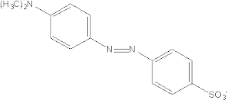 naranja de metilo azocolorante