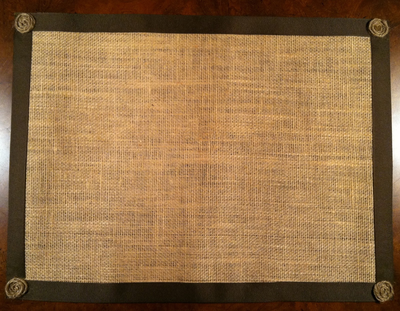 Designing Details Embellished Burlap Placemats