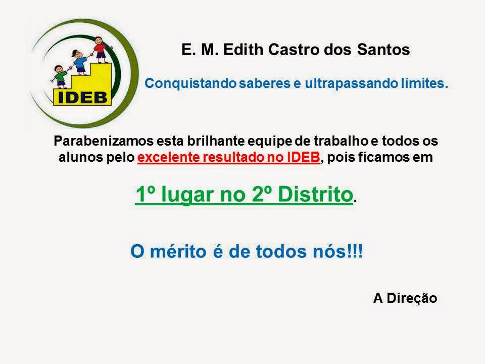 IDEB em destaque no 2º Distrito