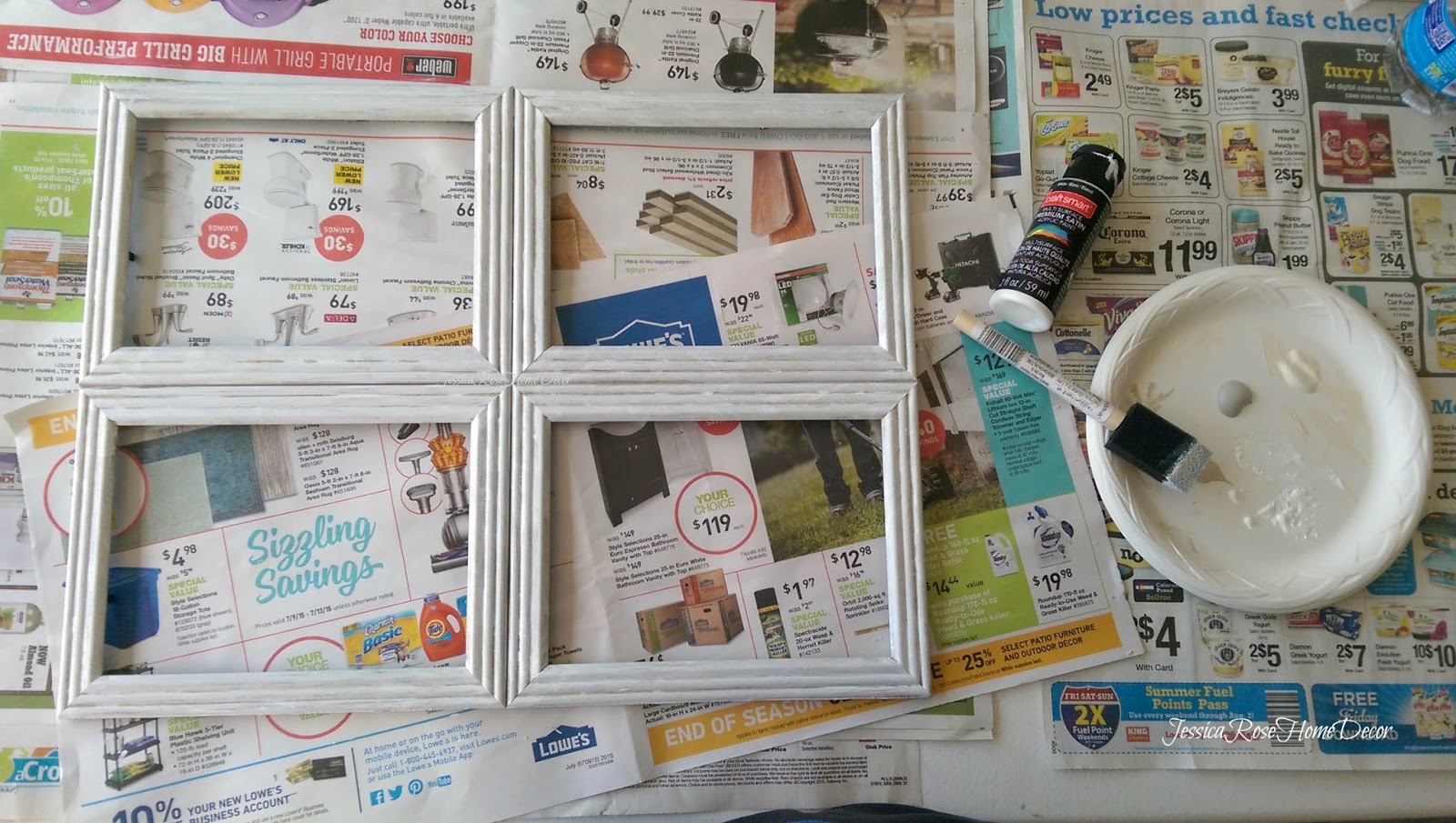 JessicaRose Home Decor How To *Rustic Window* Using Dollar Store