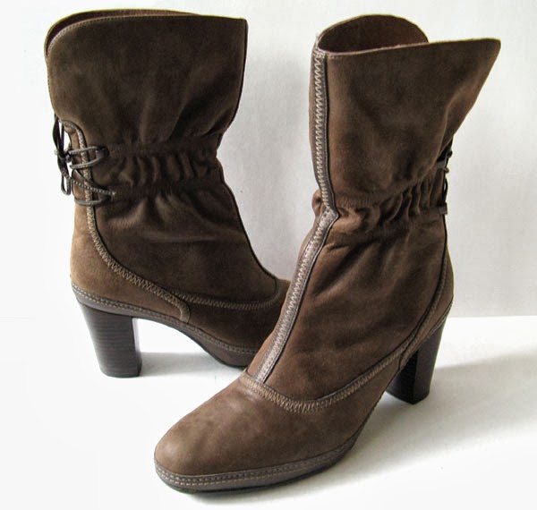 CLARKS BROWN LEATHER ANKLE BOOTS WOMENS SIZE 8