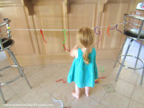 hanging pipecleaners, activity for kids, fine motor activity for kids