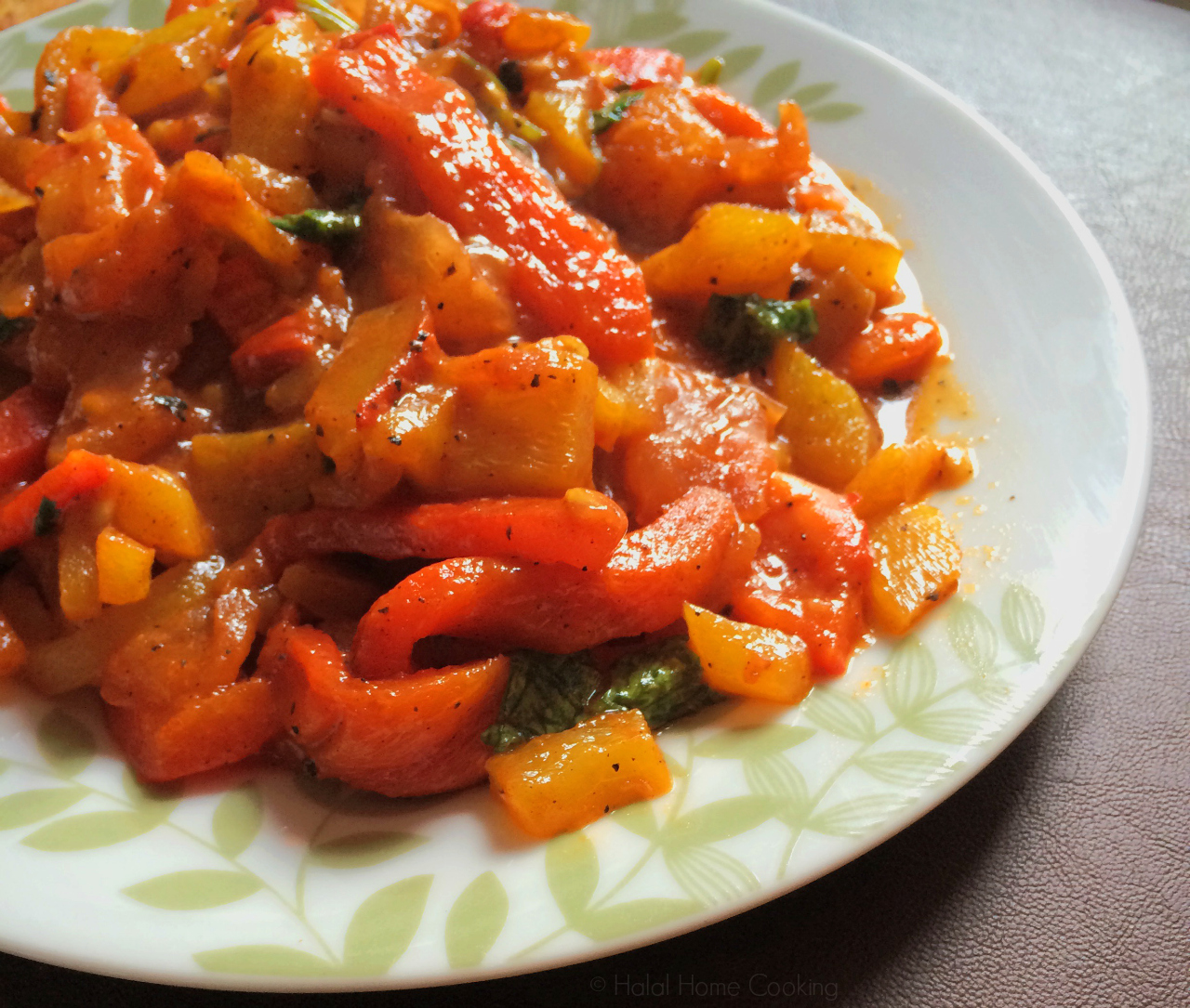 spicy flame grilled bell pepper tomato salad recipe