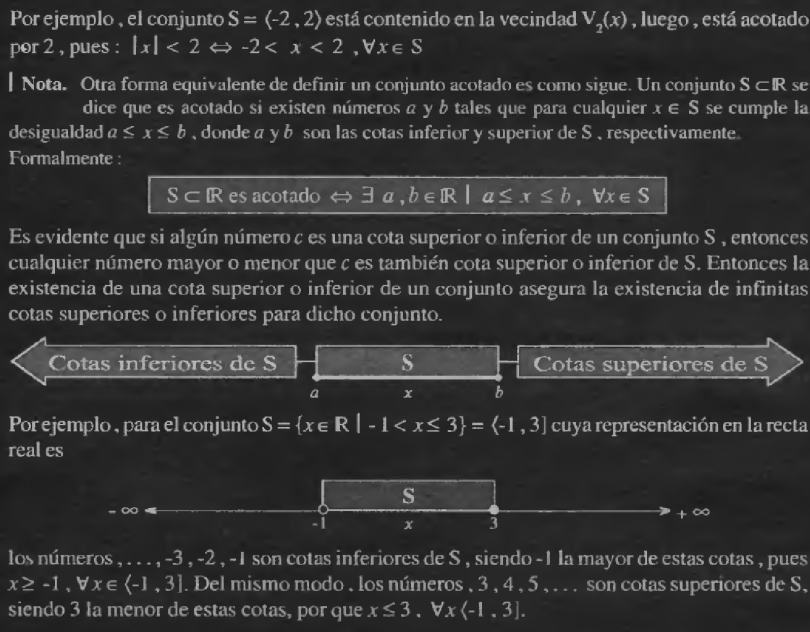 CONJUNTO ACOTADO EJEMPLOS RESUELTOS LIMITES