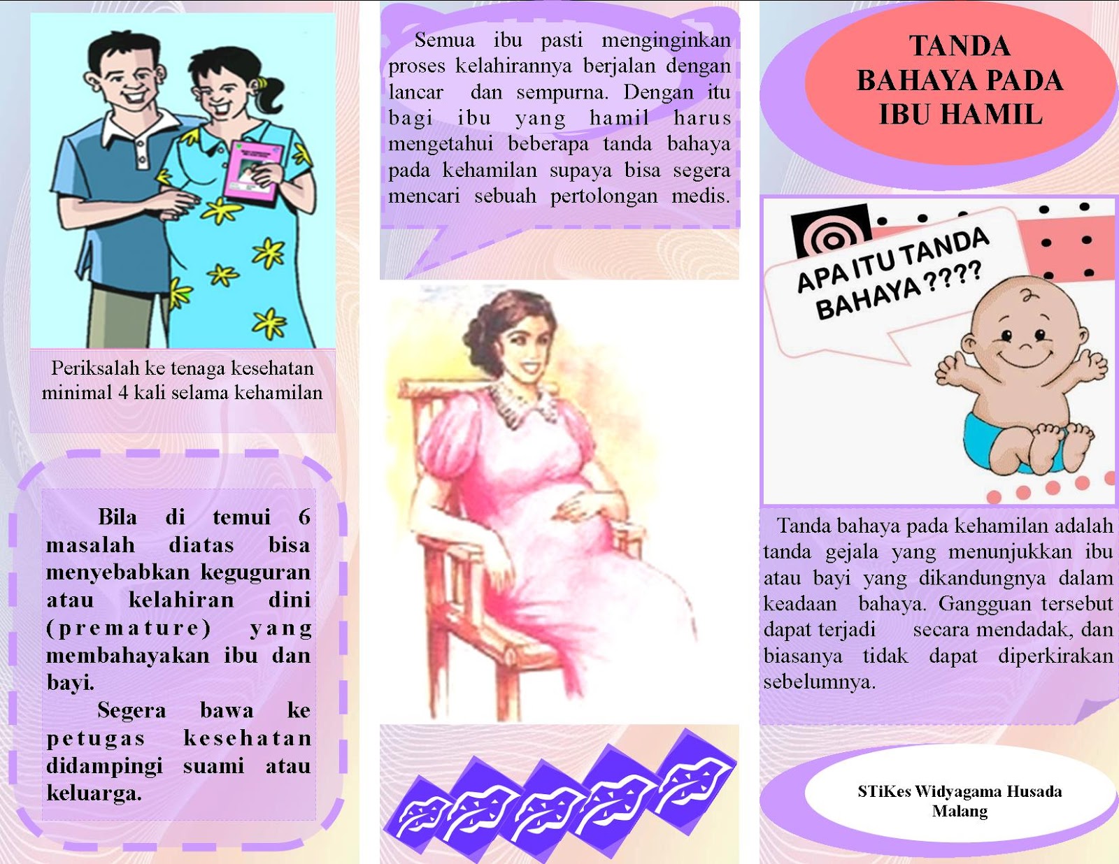 Leaflet Tanda Bahaya Pada Ibu Hamil | Bidan Daisy