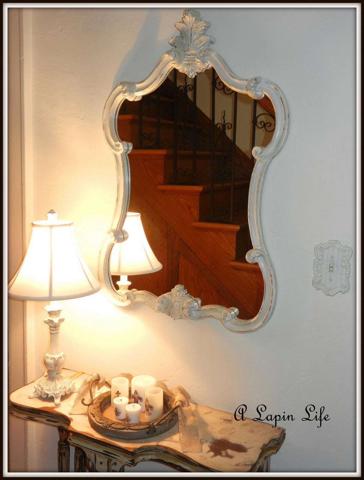 A Lapin Life How to Update an Old Mirror Frame with Homemade Chalk Paint