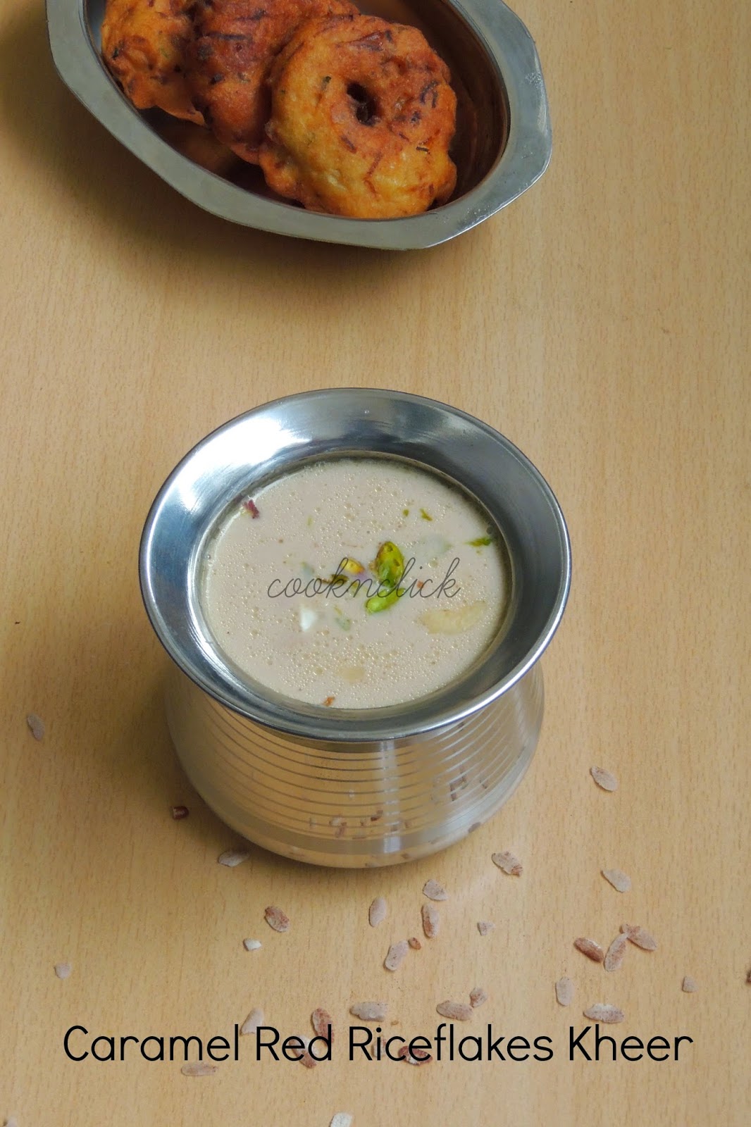 Caramel Red Riceflakes Kheer/Caramel Aval Payasam Cook N Click