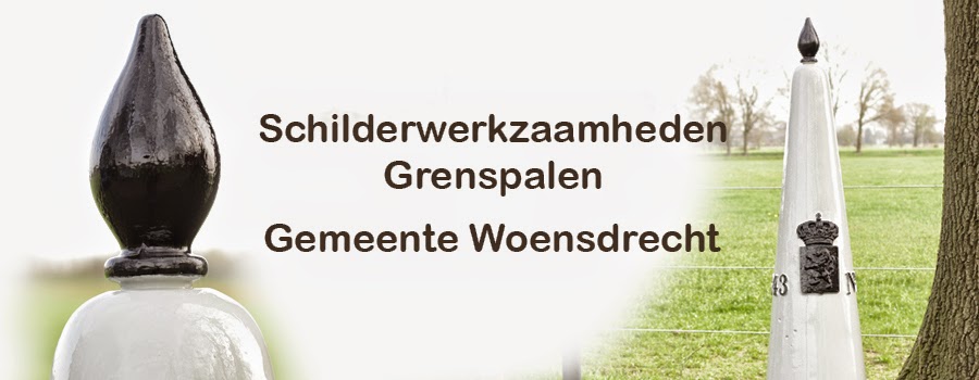 Schilderwerkzaamheden Grenspalen Gemeente Woensdrecht